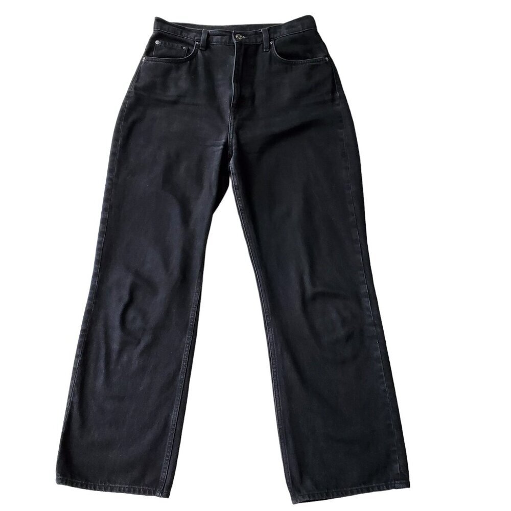 & Other Stories Wide Leg Black Denim Sublime Cut 100% Cotton Jeans 31/30